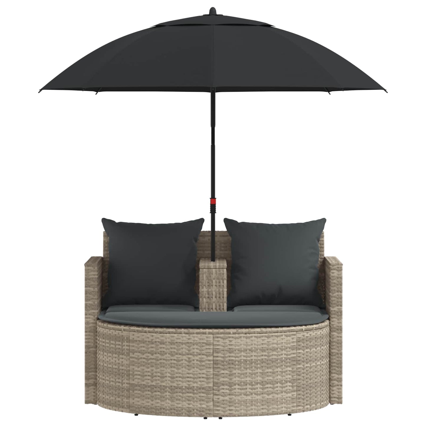 vidaXL Καναπές Κήπου με μαξιλάρι 8 pcs Ανοιχτό Γκρι και Σκούρο Γκρι