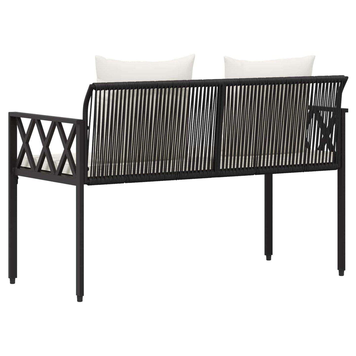 vidaXL Εξωτερικά παγκάκια 2 -Seater 116 x 56 x 75 εκ. συνθετικό ρατάν