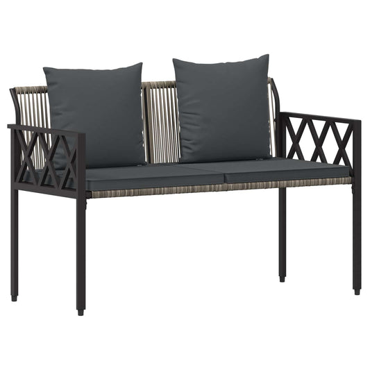 vidaXL Εξωτερικά παγκάκια 2 -Seater 116 x 56 x 75 εκ. συνθετικό ρατάν