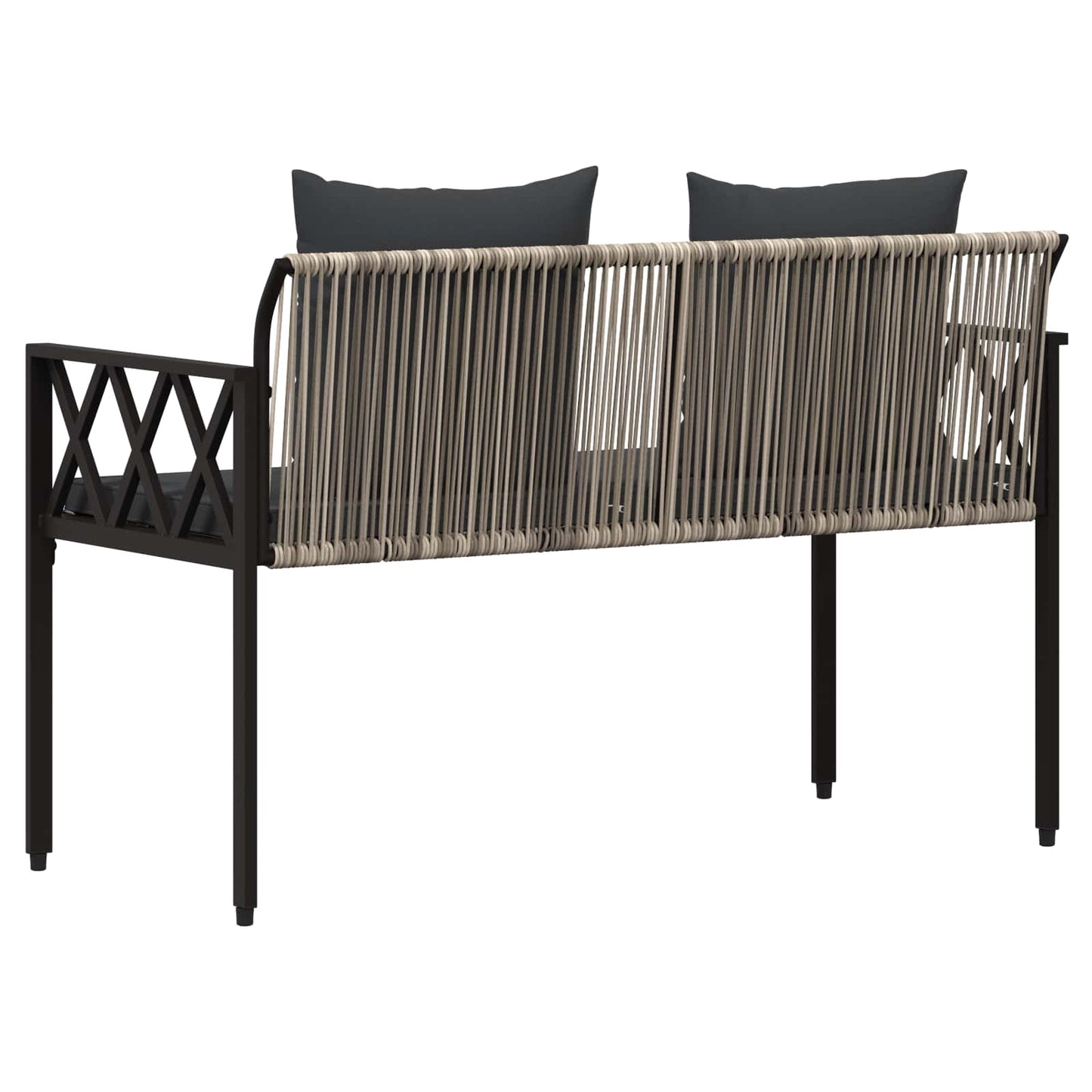 vidaXL Εξωτερικά παγκάκια 2 -Seater 116 x 56 x 75 εκ. συνθετικό ρατάν