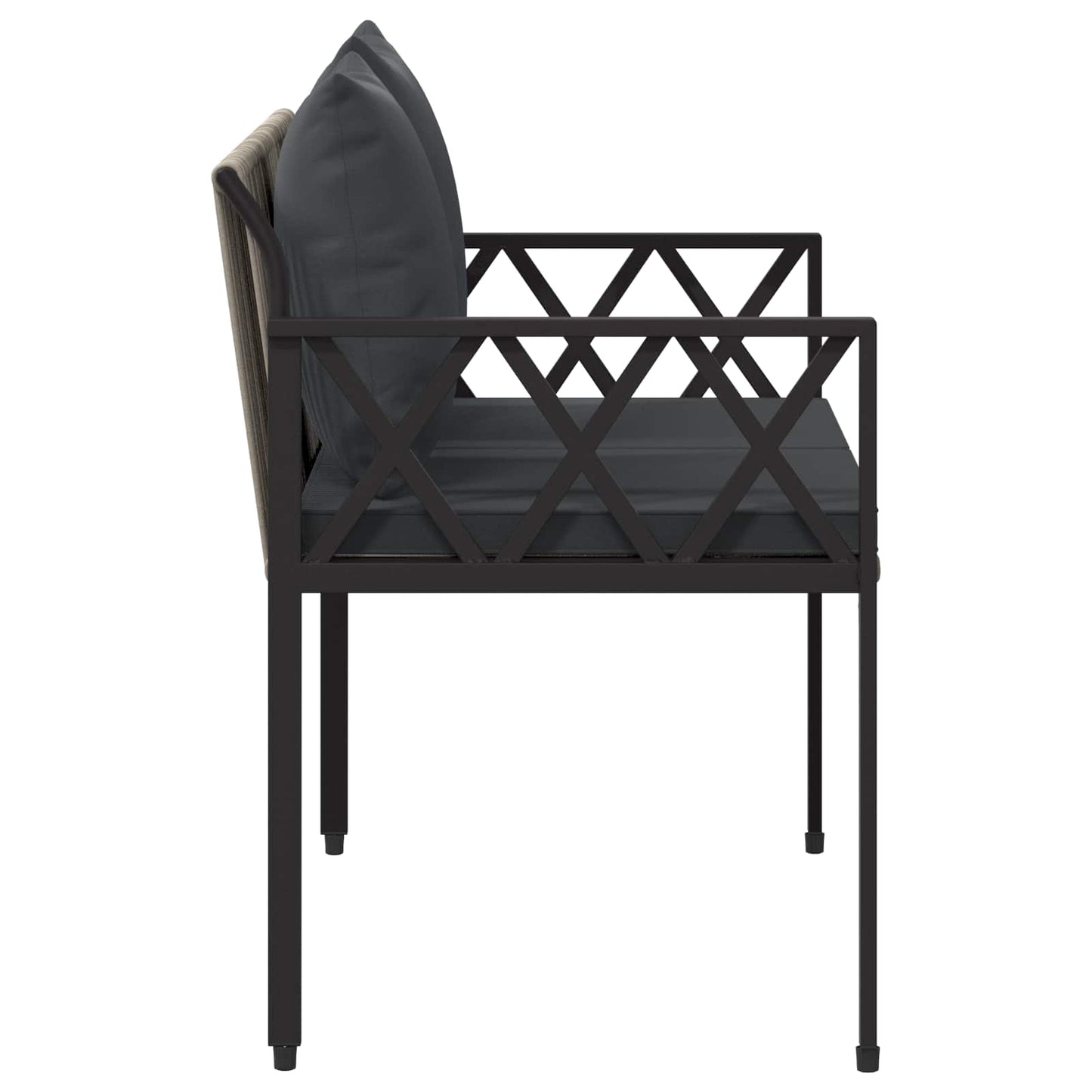 vidaXL Εξωτερικά παγκάκια 2 -Seater 116 x 56 x 75 εκ. συνθετικό ρατάν