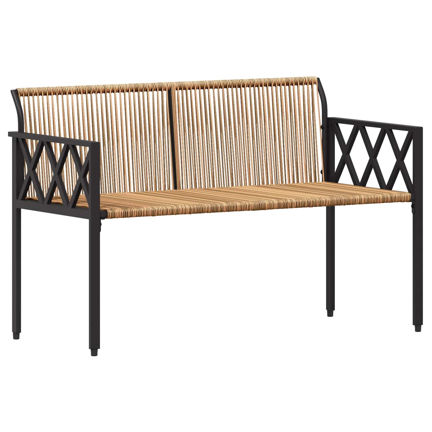 vidaXL Εξωτερικά παγκάκια 2 -Seater 116 x 56 x 75 εκ. συνθετικό ρατάν