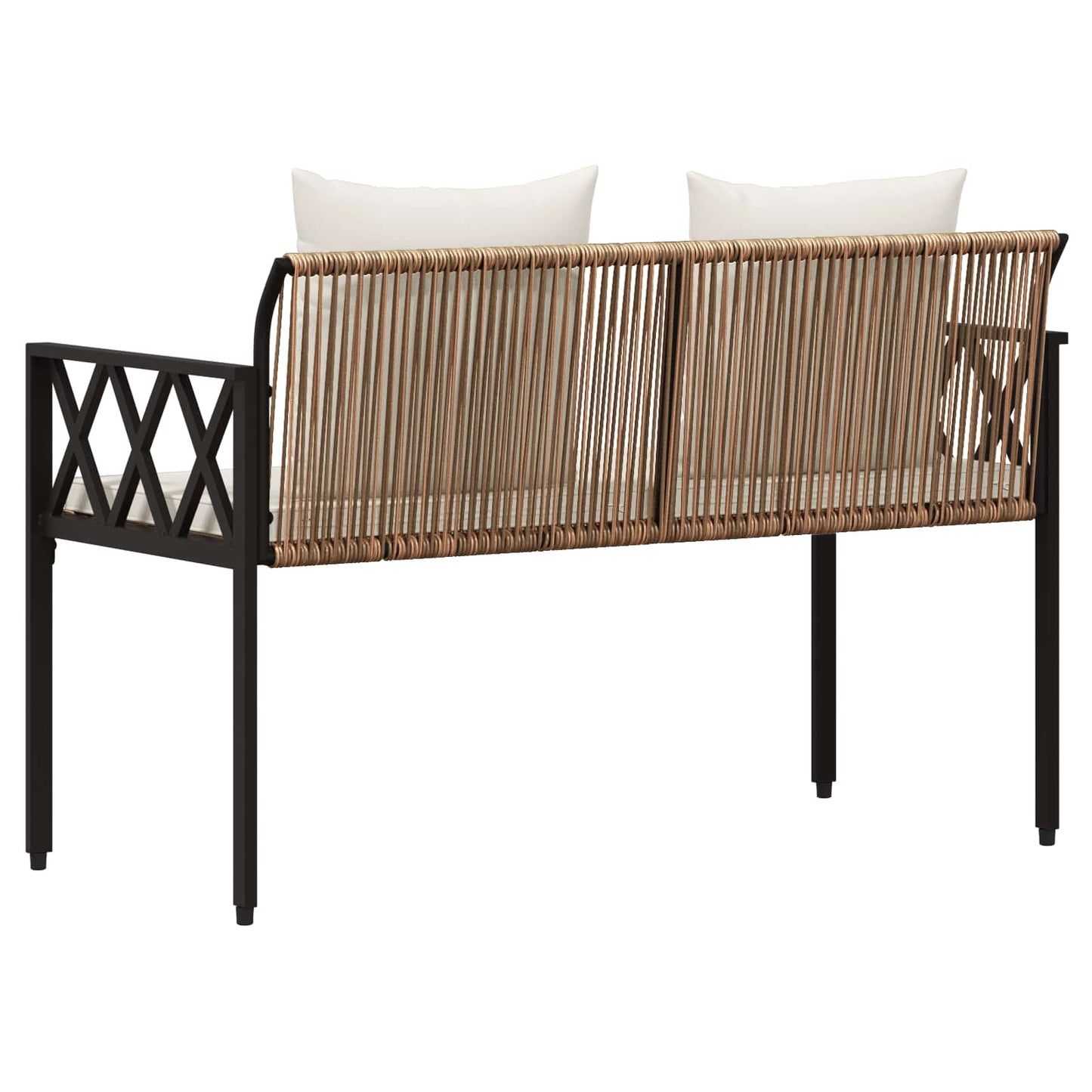 vidaXL Εξωτερικά παγκάκια 2 -Seater 116 x 56 x 75 εκ. συνθετικό ρατάν