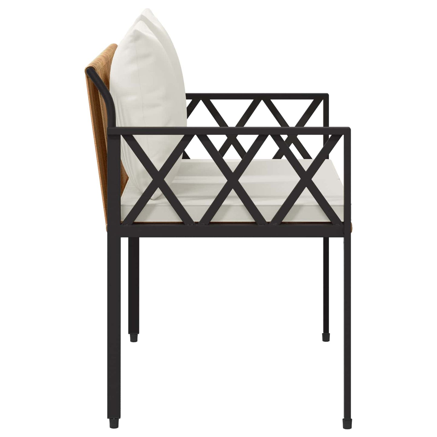 vidaXL Εξωτερικά παγκάκια 2 -Seater 116 x 56 x 75 εκ. συνθετικό ρατάν