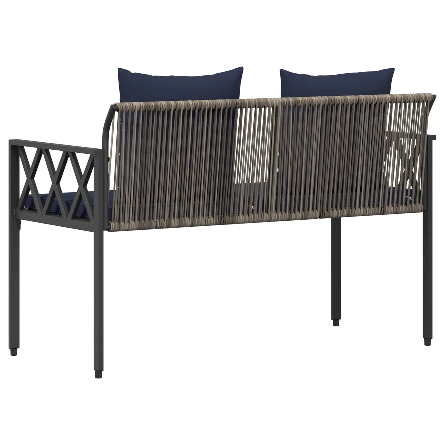 vidaXL Εξωτερικά παγκάκια 2 -Seater 116 x 56 x 75 εκ. συνθετικό ρατάν