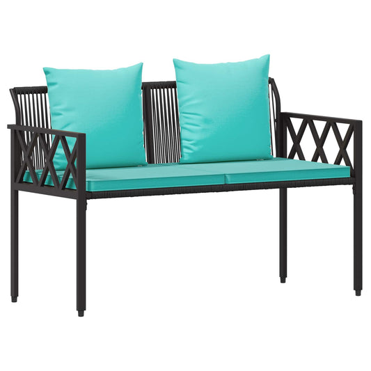 vidaXL Εξωτερικά παγκάκια 2 -Seater 116 x 56 x 75 εκ. συνθετικό ρατάν