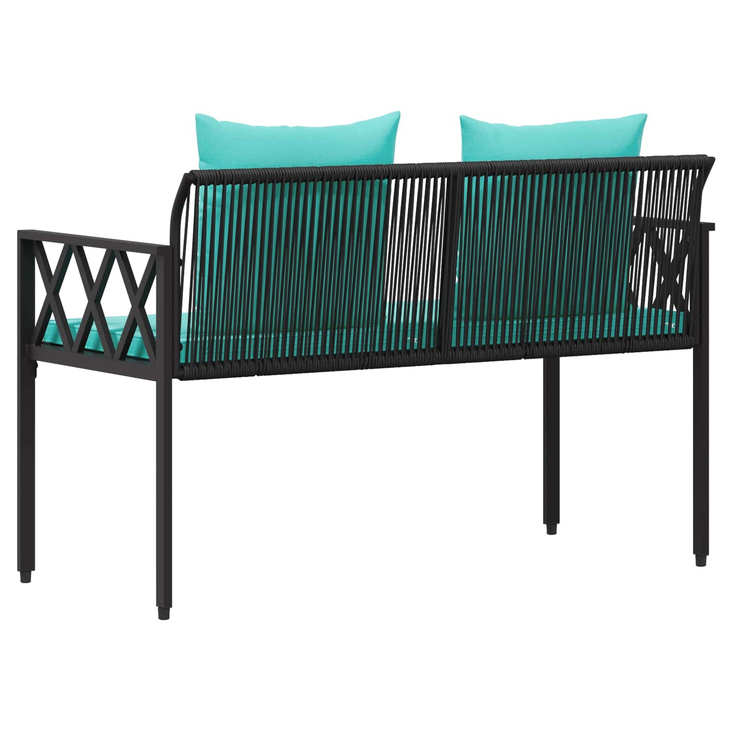 vidaXL Εξωτερικά παγκάκια 2 -Seater 116 x 56 x 75 εκ. συνθετικό ρατάν