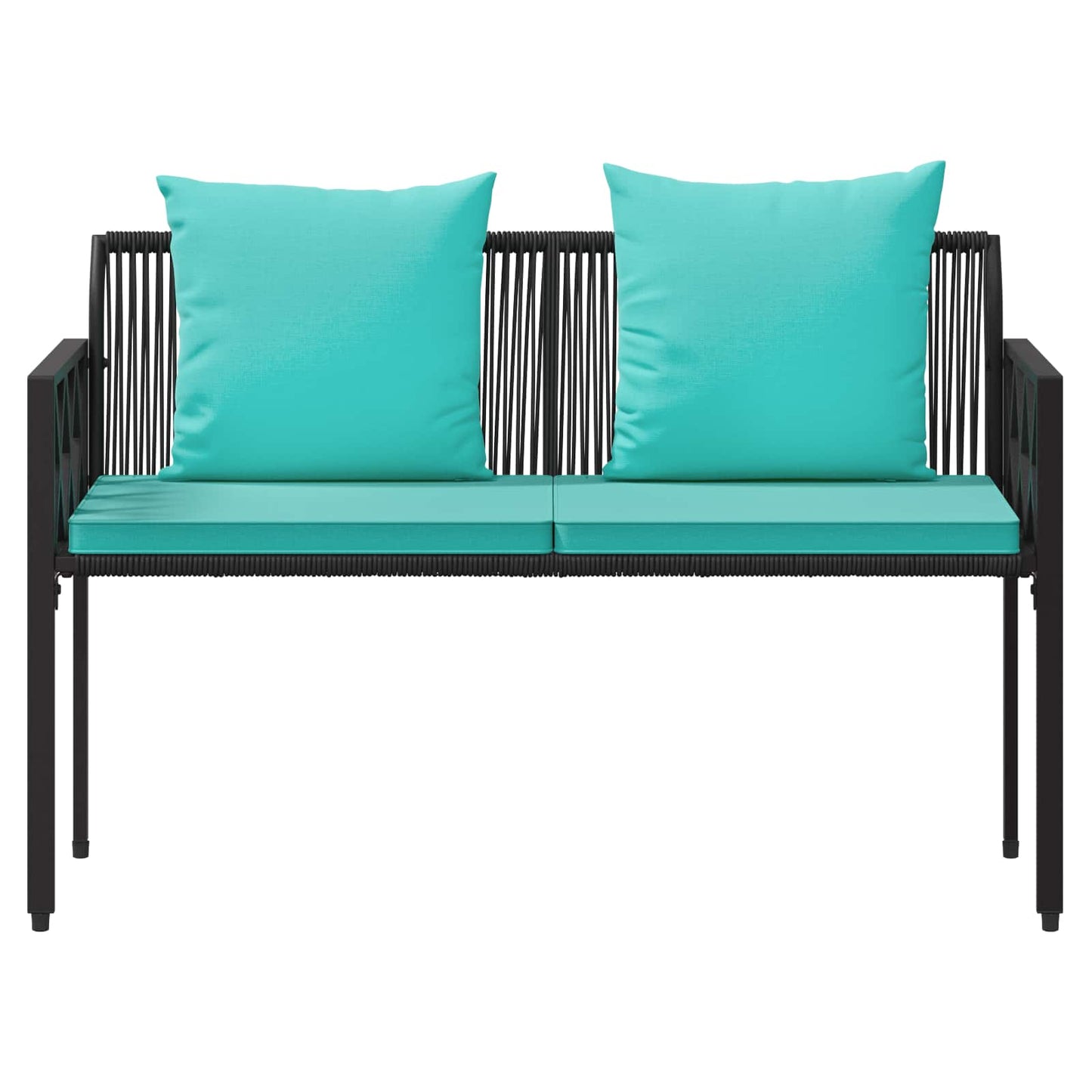 vidaXL Εξωτερικά παγκάκια 2 -Seater 116 x 56 x 75 εκ. συνθετικό ρατάν