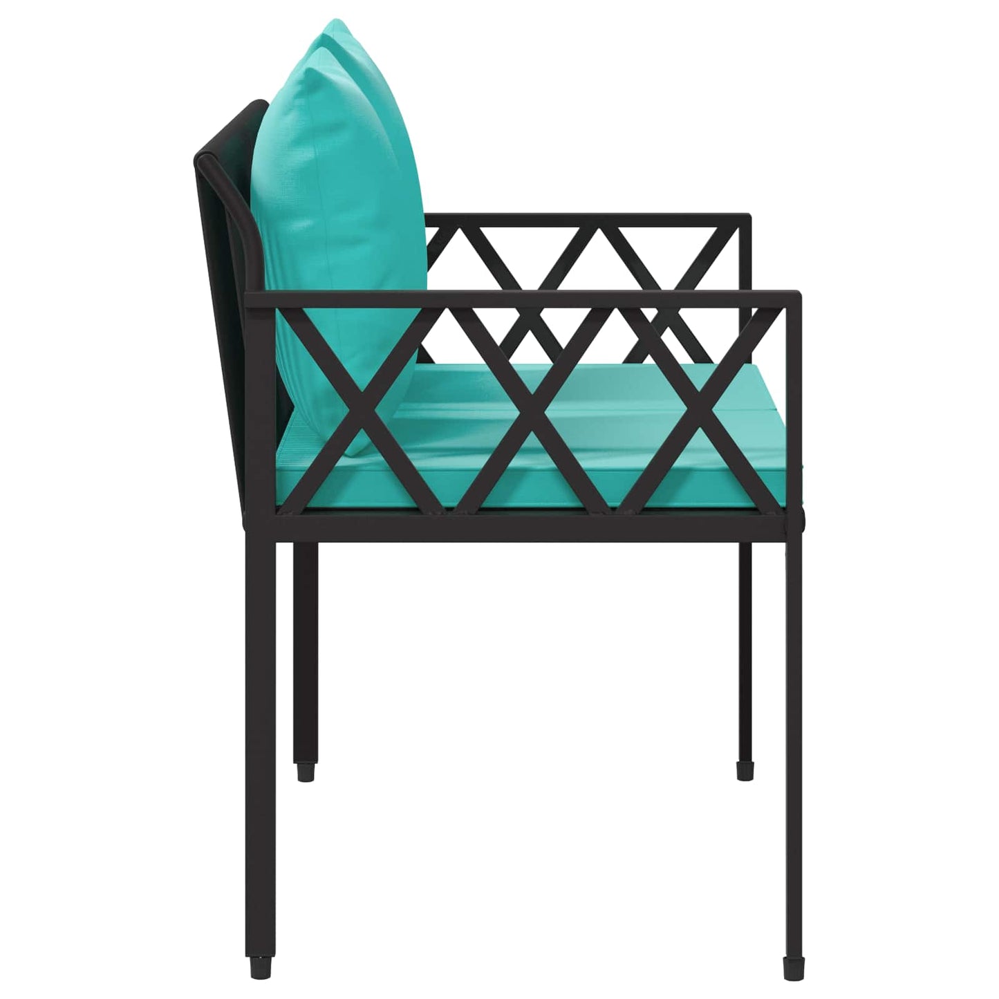vidaXL Εξωτερικά παγκάκια 2 -Seater 116 x 56 x 75 εκ. συνθετικό ρατάν