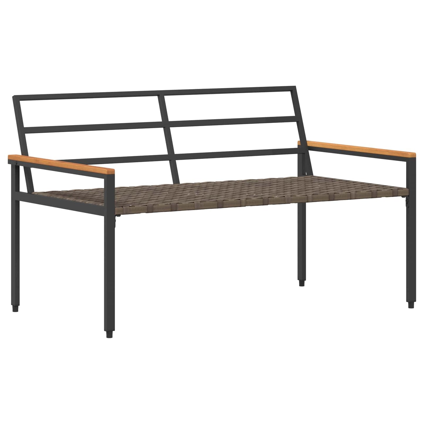 vidaXL Εξωτερικός πάγκος 2 -Seater 116 x 67,5 x 72 εκ συνθετικό ρατάν
