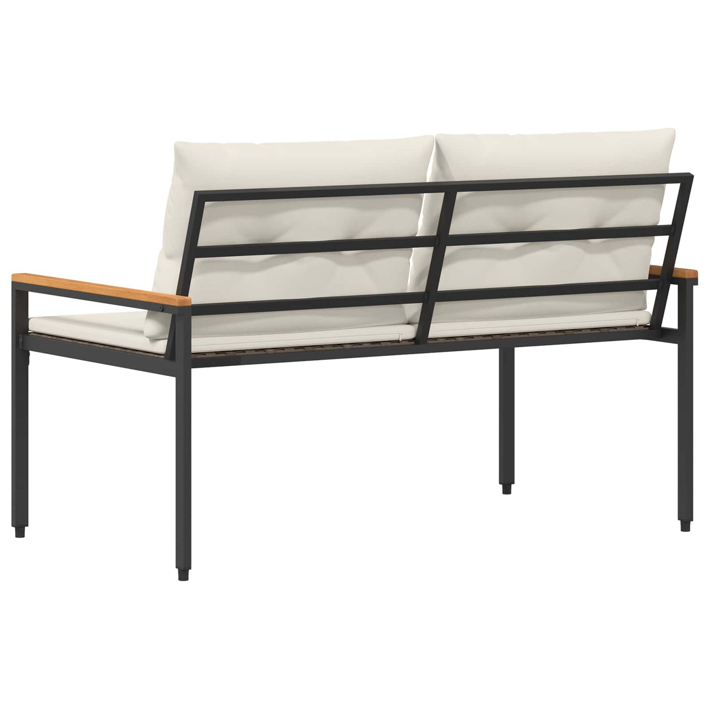 vidaXL Εξωτερικός πάγκος 2 -Seater 116 x 67,5 x 72 εκ συνθετικό ρατάν