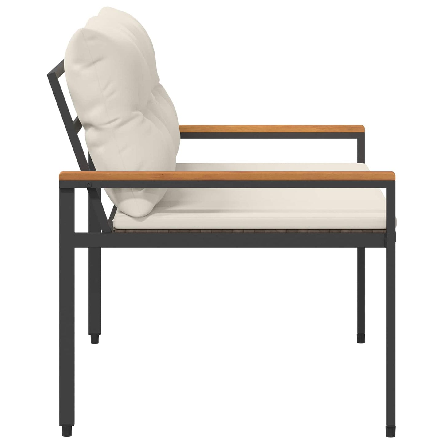 vidaXL Εξωτερικός πάγκος 2 -Seater 116 x 67,5 x 72 εκ συνθετικό ρατάν