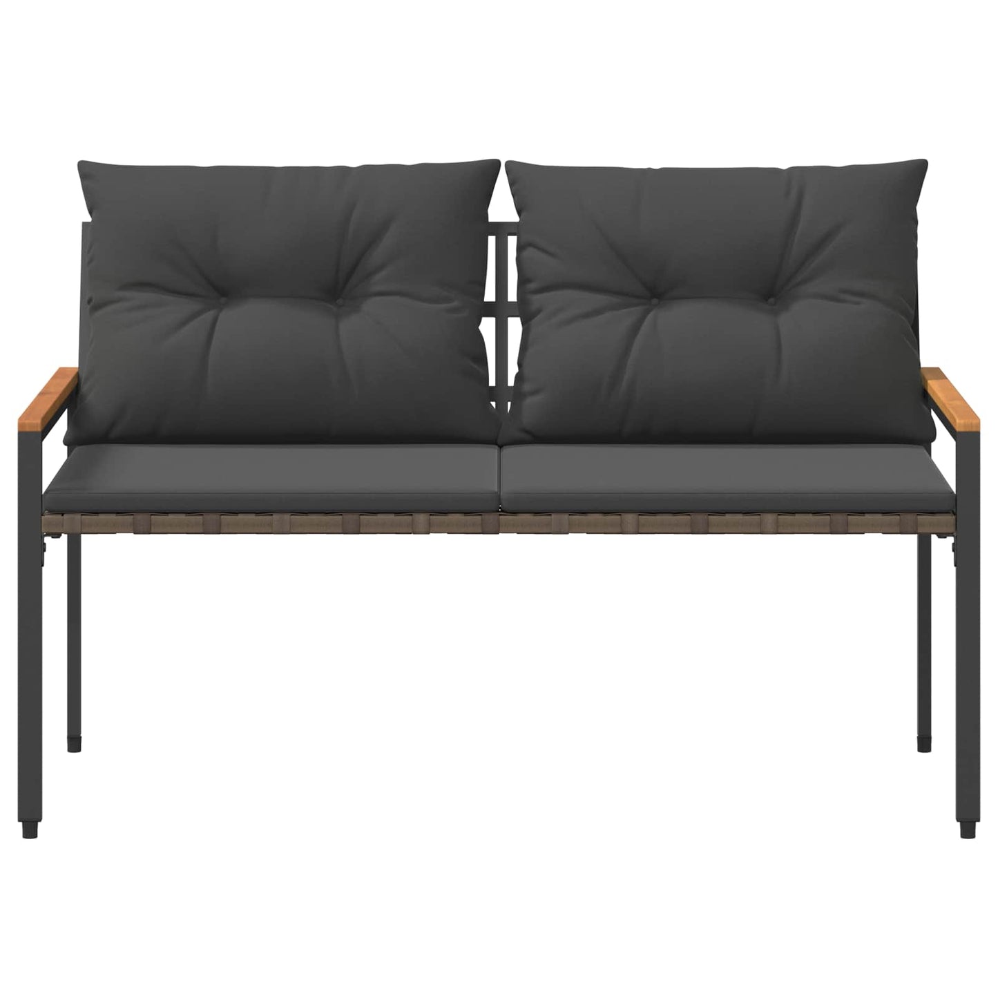 vidaXL Εξωτερικός πάγκος 2 -Seater 116 x 67,5 x 72 εκ συνθετικό ρατάν