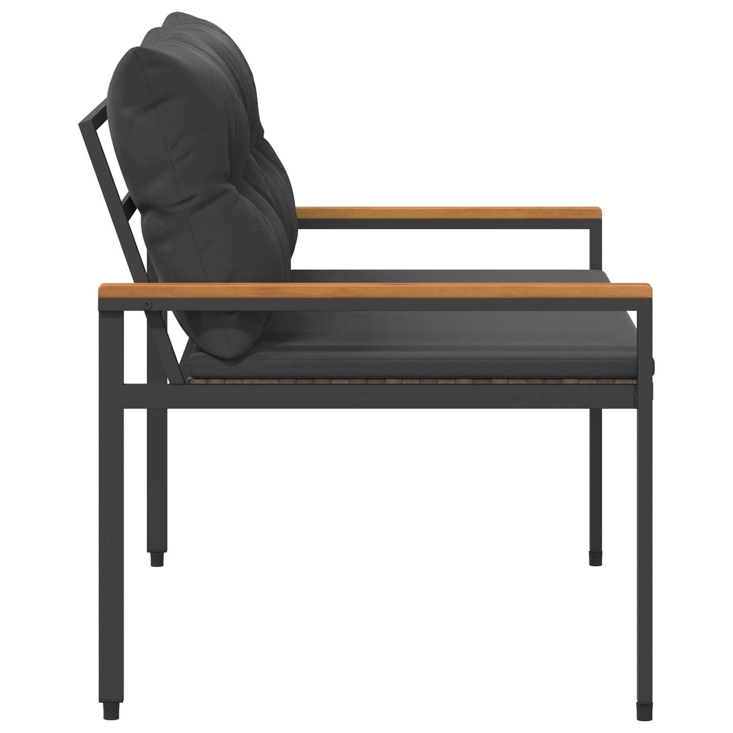 vidaXL Εξωτερικός πάγκος 2 -Seater 116 x 67,5 x 72 εκ συνθετικό ρατάν