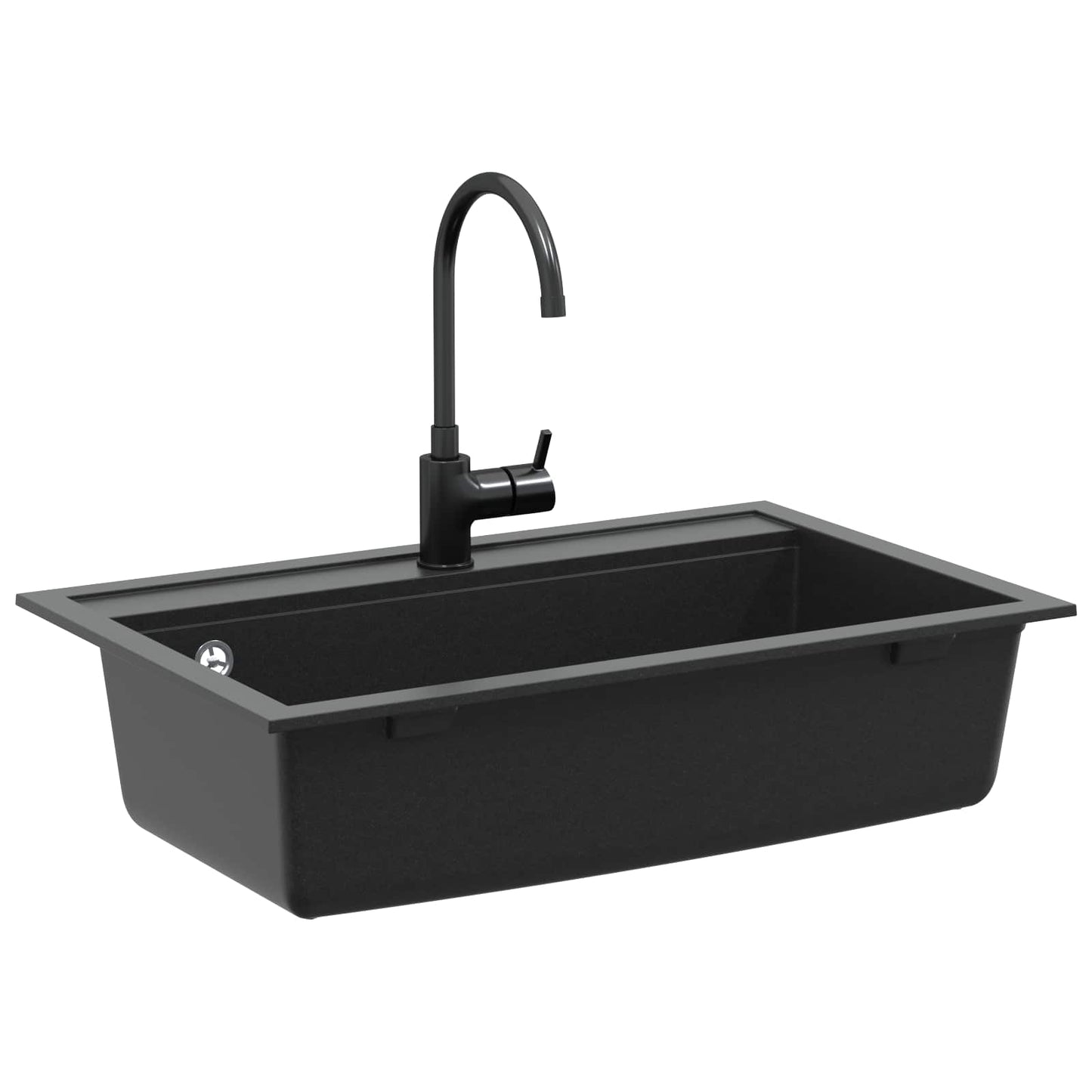 vidaXL Σιντρινο Μαύρο 795 x 505 χλστ. Γρανίτης