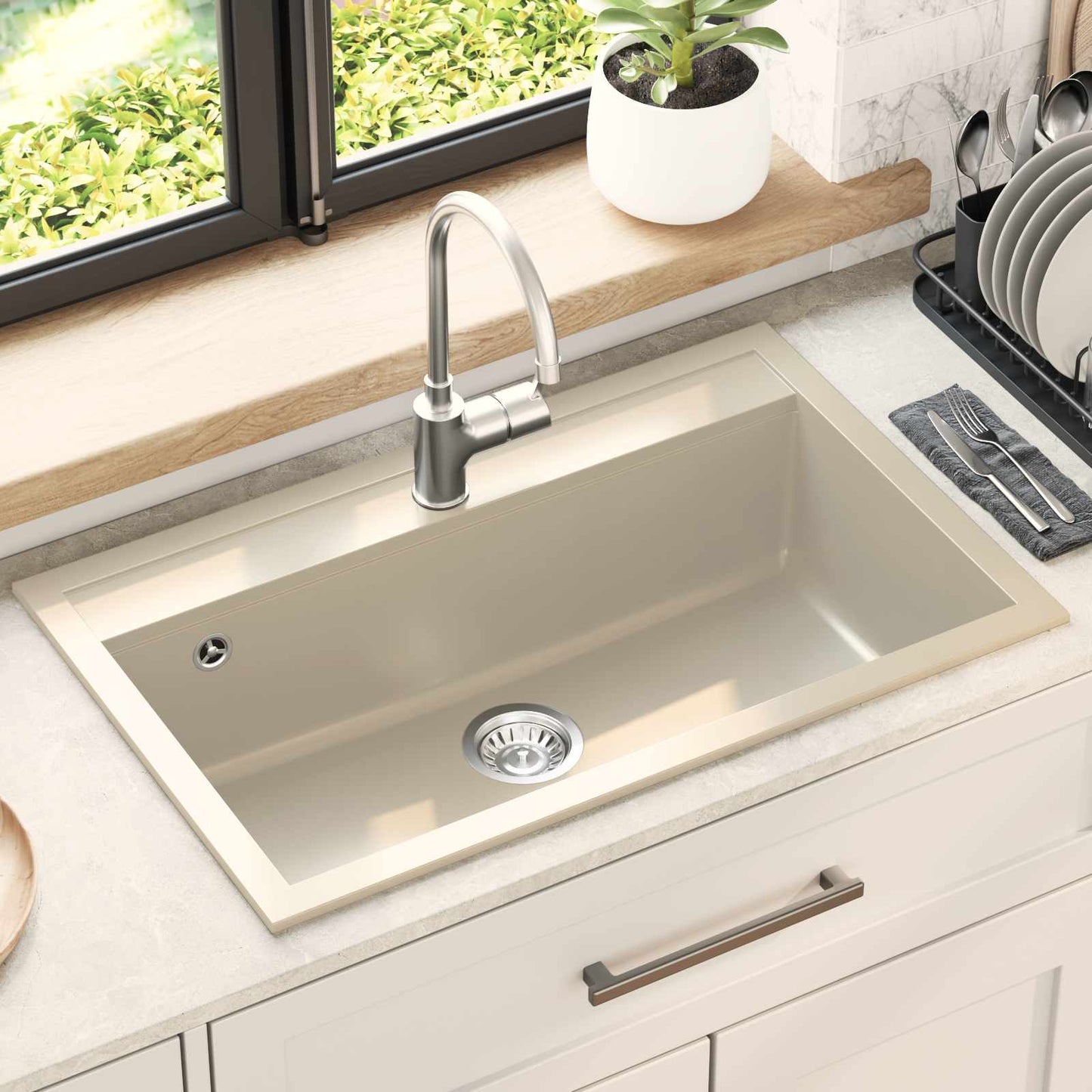 vidaXL Σιντρινο Μπεζ 795 x 505 χλστ. Γρανίτης