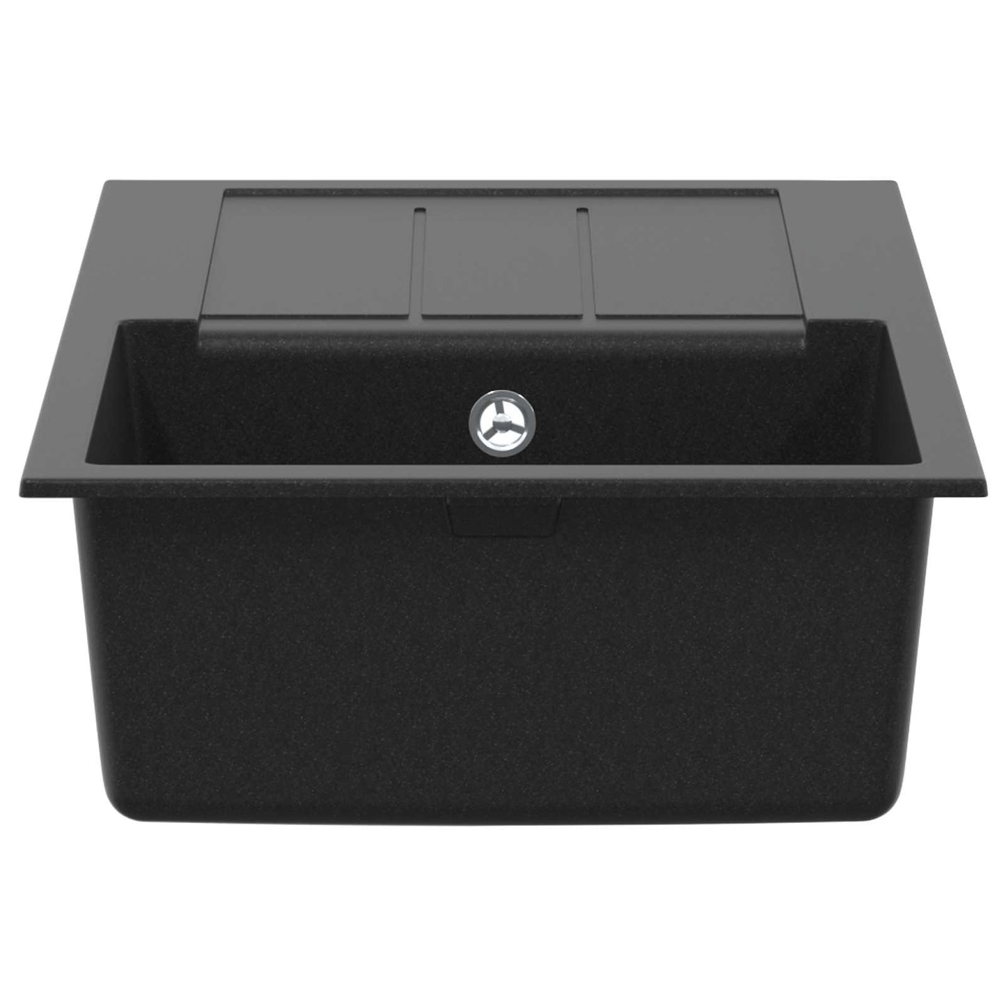 vidaXL Σιντρινο Μαύρο 780 x 500 mm 80% Χαλαζίας και 20% Ρητίνη