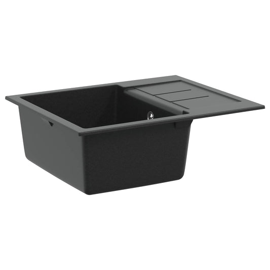 vidaXL Σιντρινο Μαύρο 620 x 500 mm 80% Χαλαζίας και 20% Ρητίνη