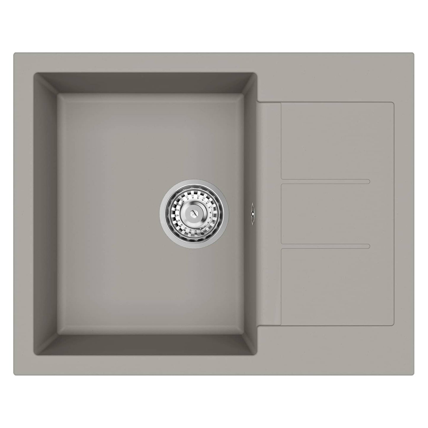 vidaXL Σιντρινο Γκρι 620 x 500 mm 80% Χαλαζίας και 20% Ρητίνη