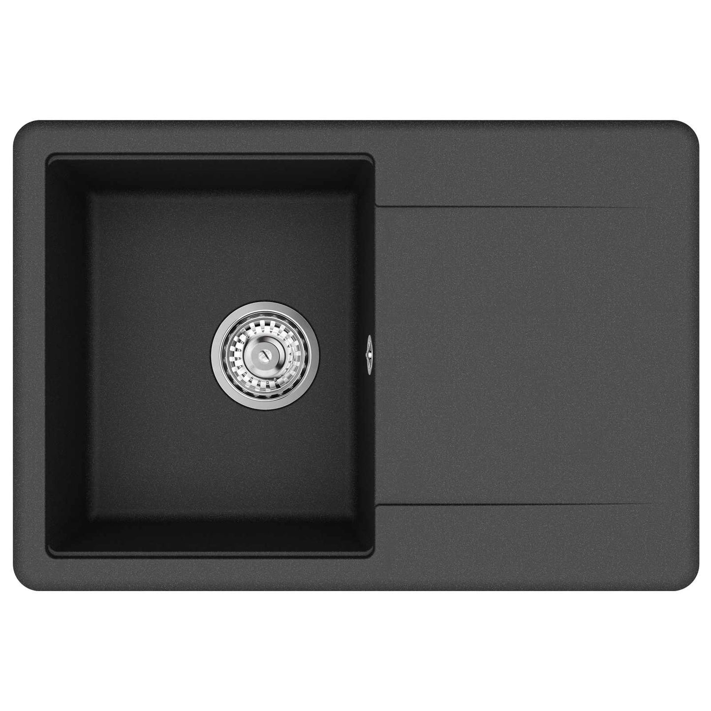 vidaXL Σιντρινο Μαύρο 670 x 460 mm Γρανίτης
