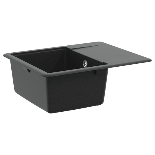vidaXL Σιντρινο Μαύρο 560 x 460 mm 80% Χαλαζίας και 20% Ρητίνη