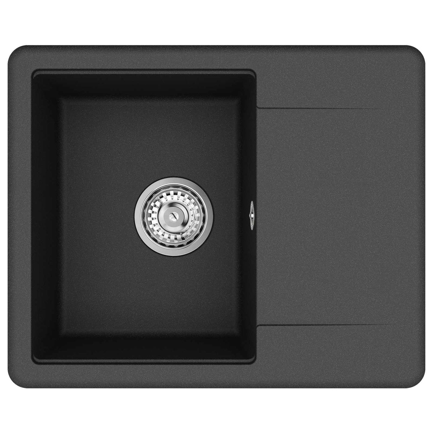 vidaXL Σιντρινο Μαύρο 560 x 460 mm 80% Χαλαζίας και 20% Ρητίνη