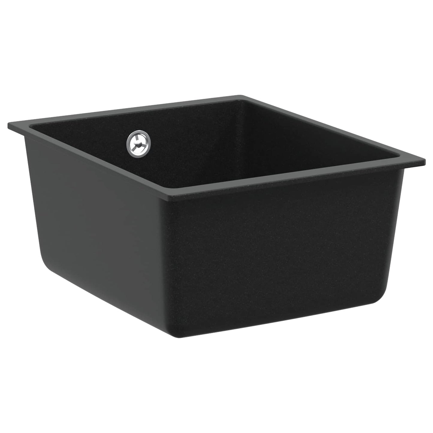 vidaXL Σιντρινο Μαύρο 370 x 460 mm 80% Χαλαζίας και 20% Ρητίνη