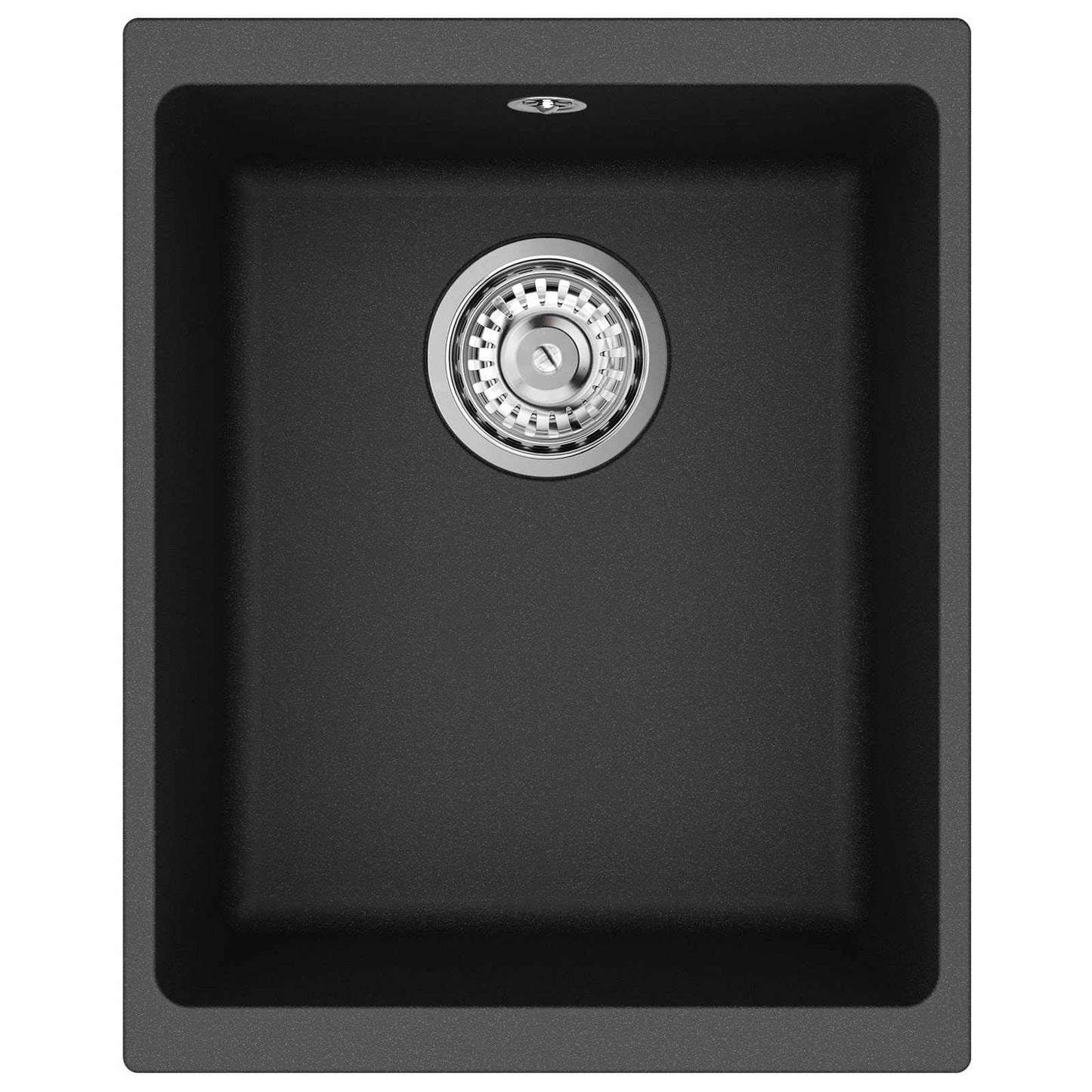 vidaXL Σιντρινο Μαύρο 370 x 460 mm 80% Χαλαζίας και 20% Ρητίνη