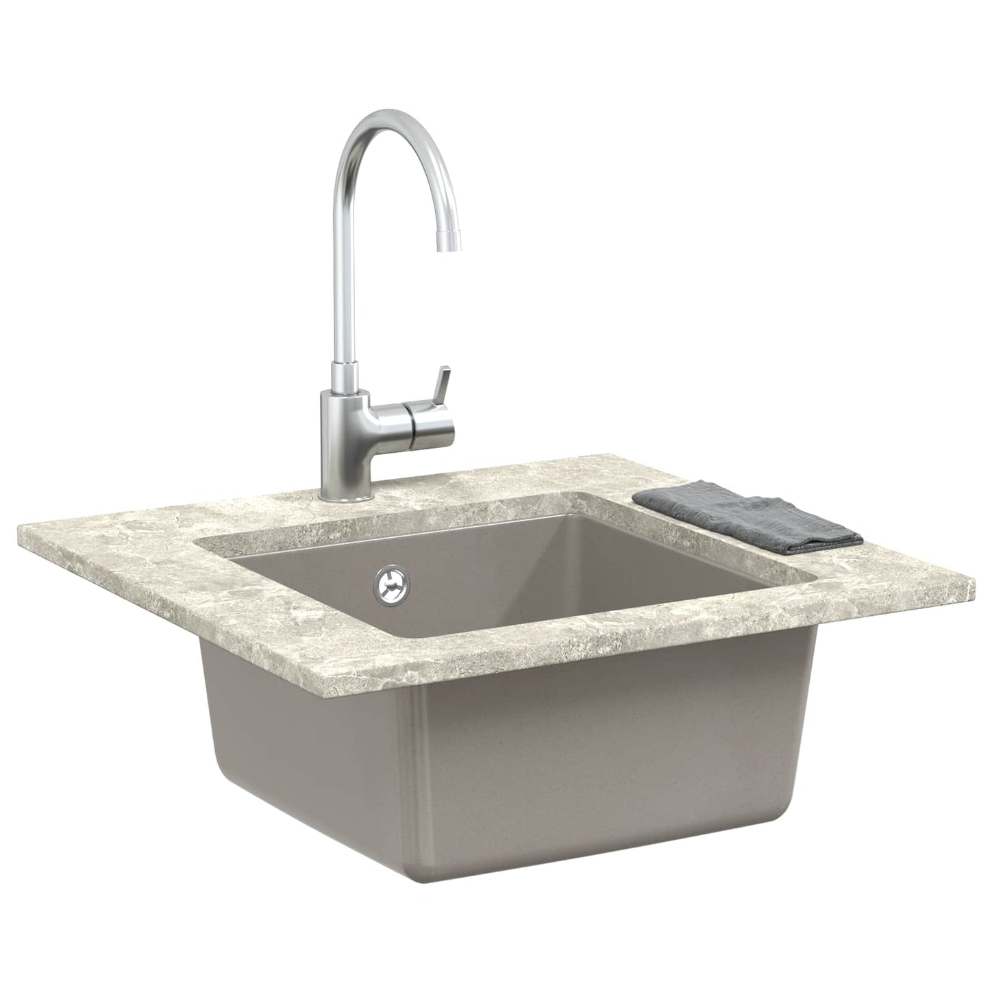 vidaXL Σιντρινο Γκρι 430 x 460 mm 80% Χαλαζίας και 20% Ρητίνη