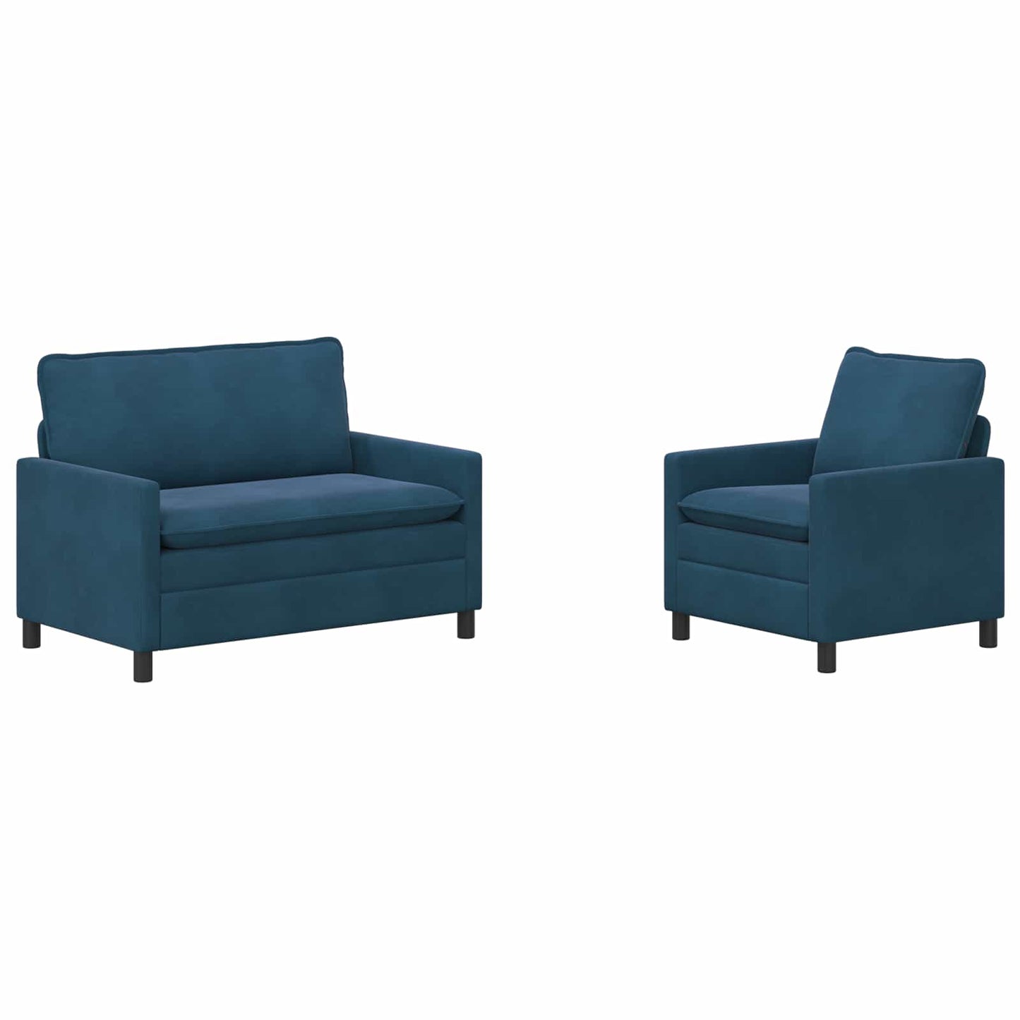 vidaXL Σετ Καναπέ 2 pcs Μπλε Βελούδο