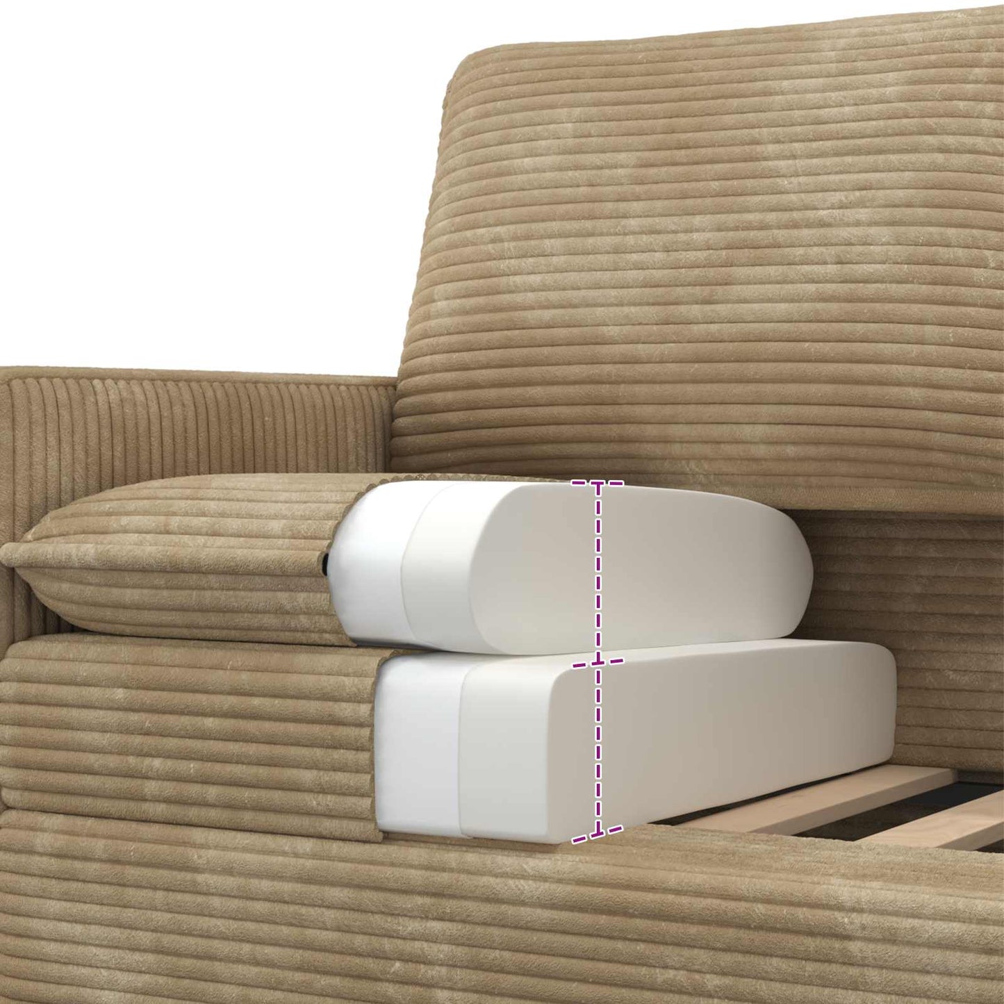 vidaXL Σετ Καναπέ 2 pcs Taupe Πολυεστέρας