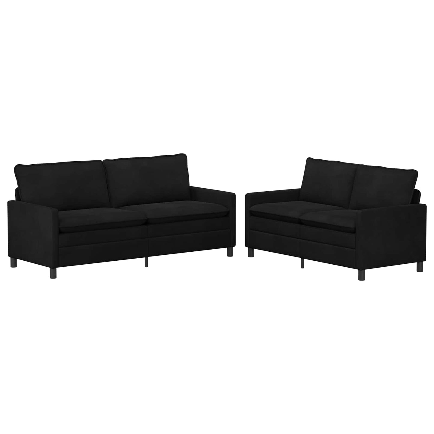 vidaXL Σετ Καναπέ 2 pcs Μαύρο Βελούδο