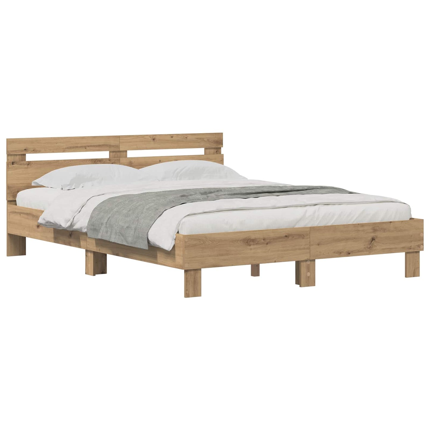 vidaXL Σκελετός Κρεβατιού Artisan Oak 160 x 200 cm Επεξεργασμένο ξύλο