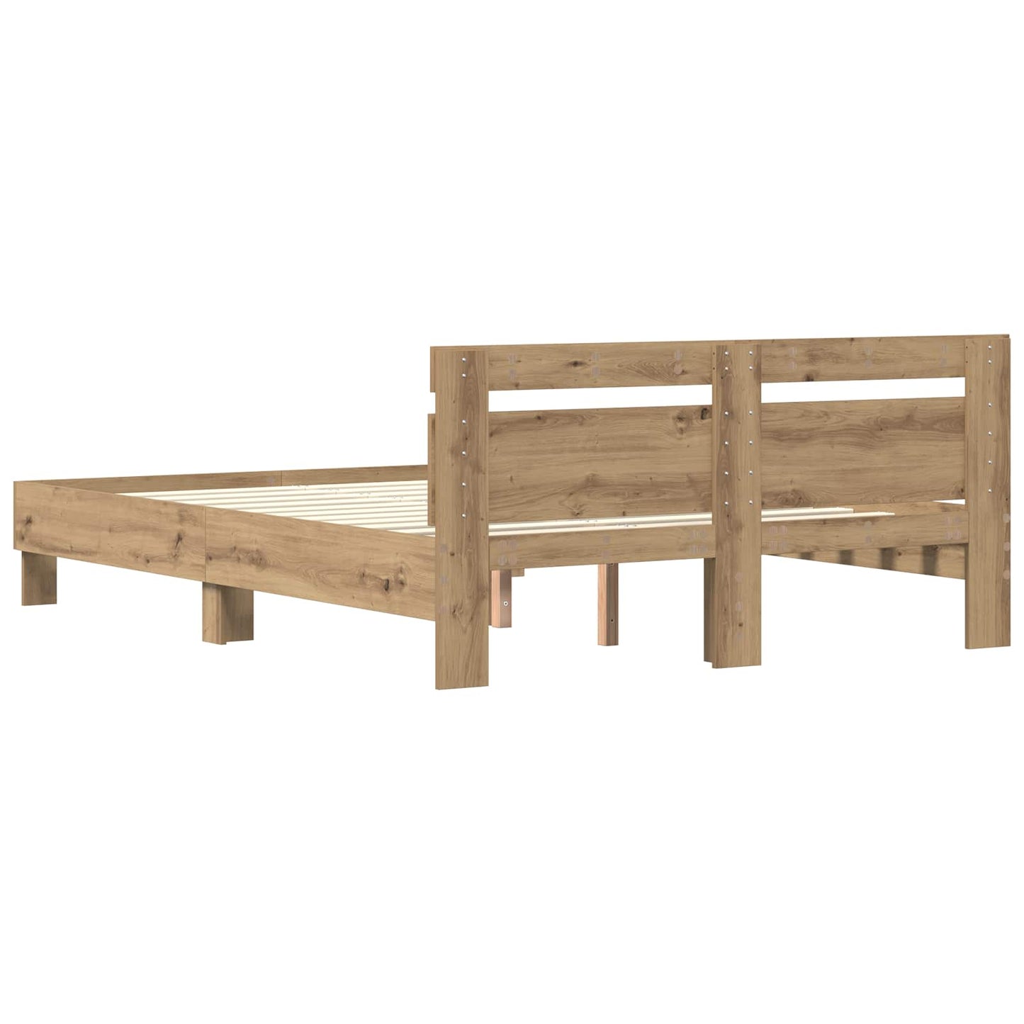vidaXL Σκελετός Κρεβατιού Artisan Oak 160 x 200 cm Επεξεργασμένο ξύλο