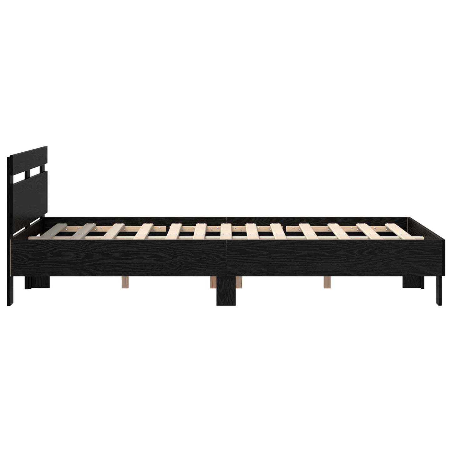 vidaXL Σκελετός Κρεβατιού Μαύρη Οξυά 140 x 200 cm Επεξεργασμένο ξύλο