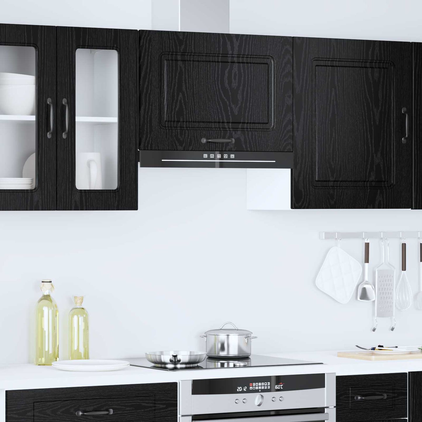 vidaXL Πάνελ πλυντηρίου πιάτων Kalmar Μαύρη Οξυά 60 x 31 x 40 εκ