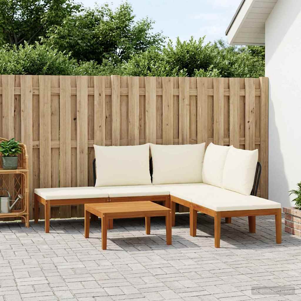 vidaXL 6 pcs Στερεό Acacia Ξύλο & Σχοινί Φυσικό
