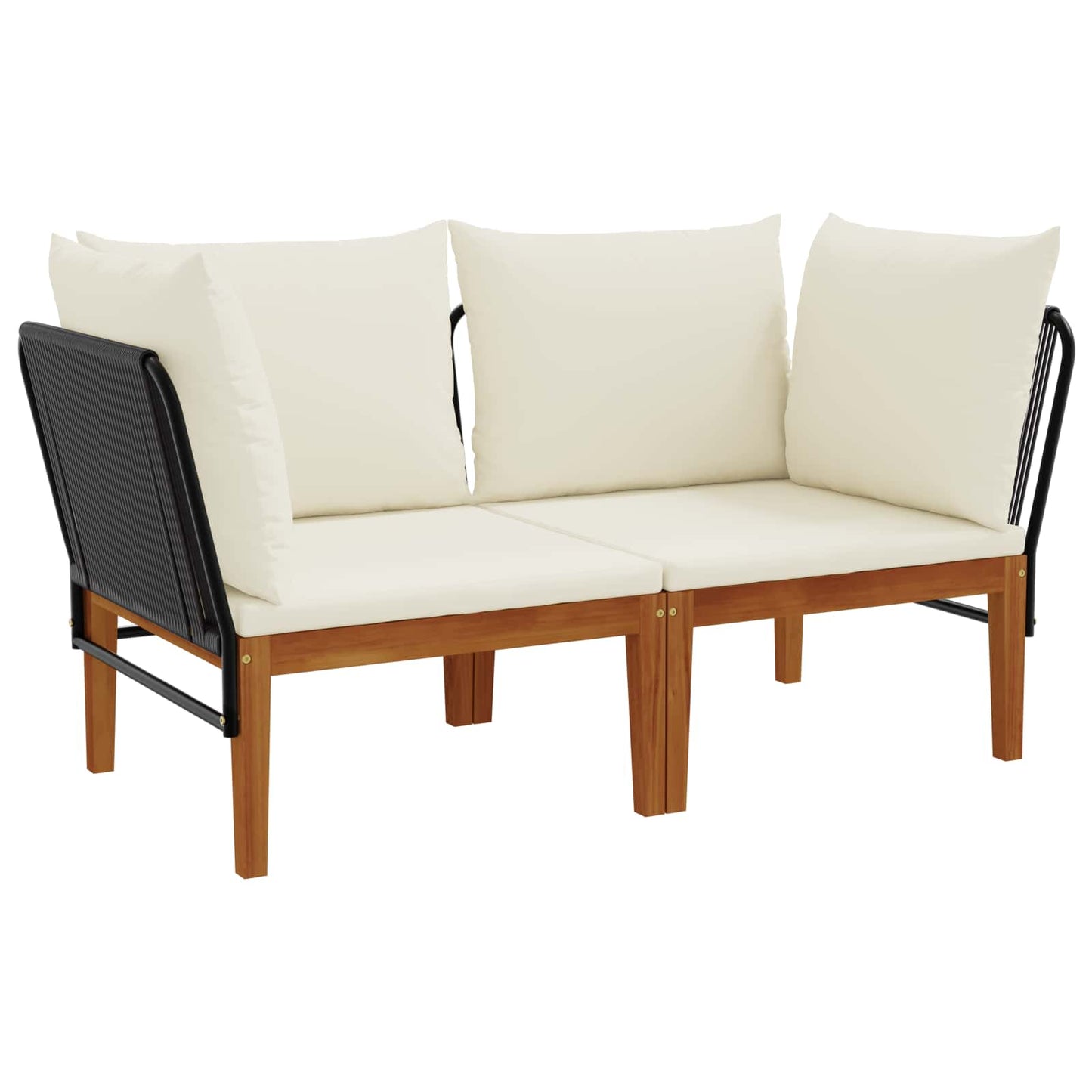 vidaXL 2 pcs Στερεό Acacia Ξύλο & Σχοινί Φυσικό