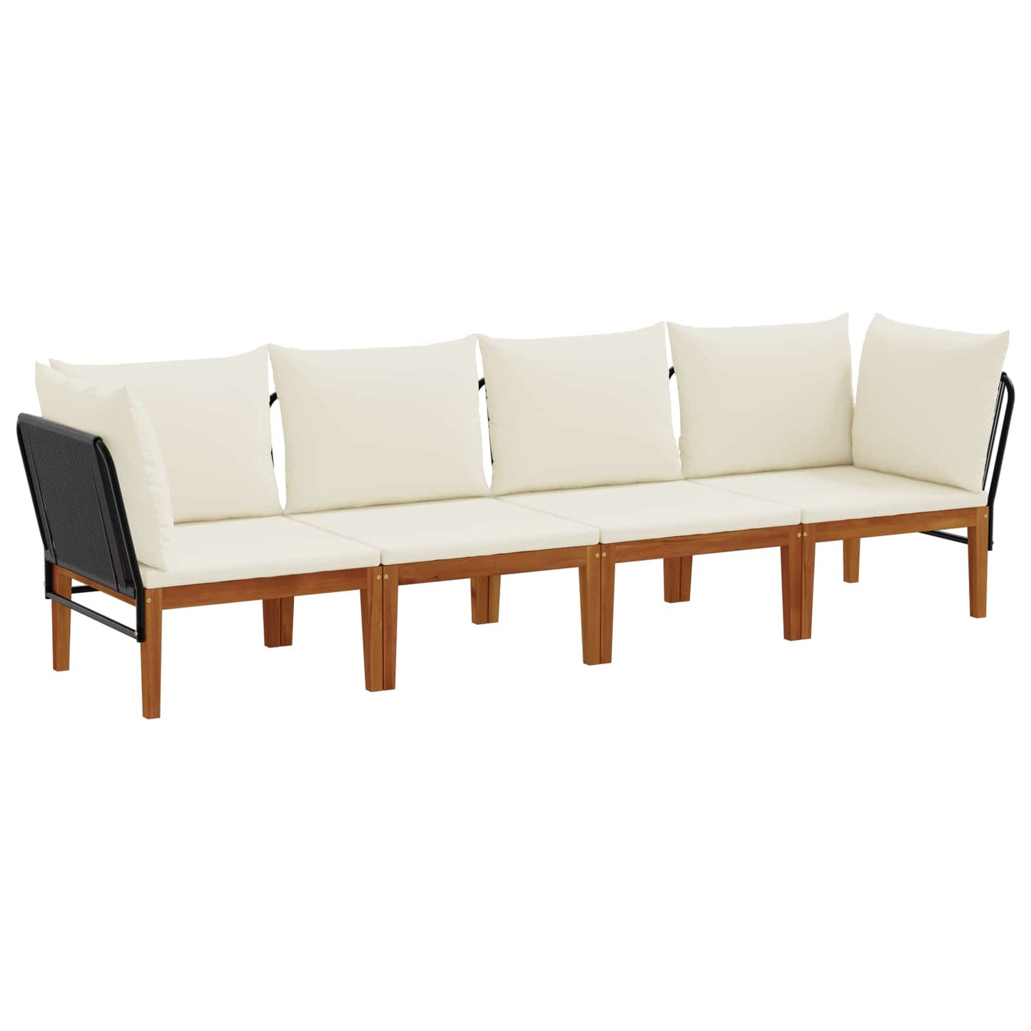 vidaXL 4 pcs Στερεό Acacia Ξύλο & Σχοινί Φυσικό