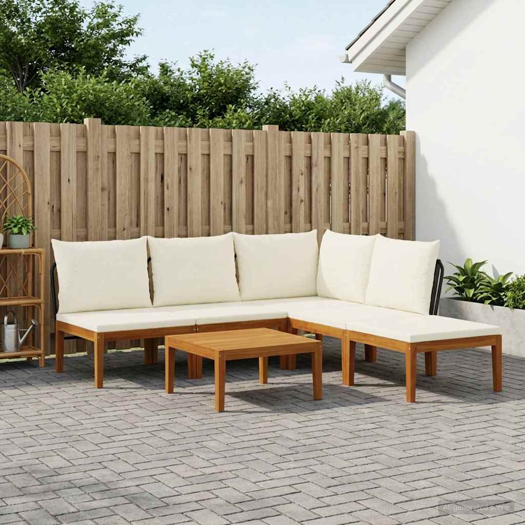 vidaXL 6 pcs Στερεό Acacia Ξύλο & Σχοινί Φυσικό
