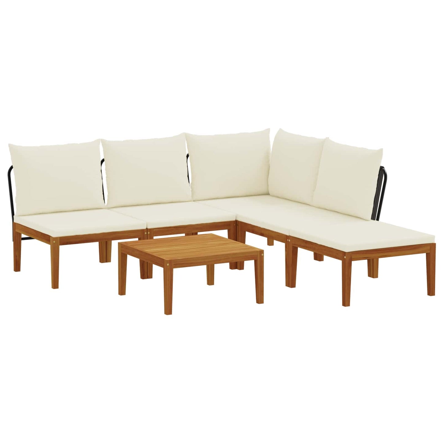 vidaXL 6 pcs Στερεό Acacia Ξύλο & Σχοινί Φυσικό