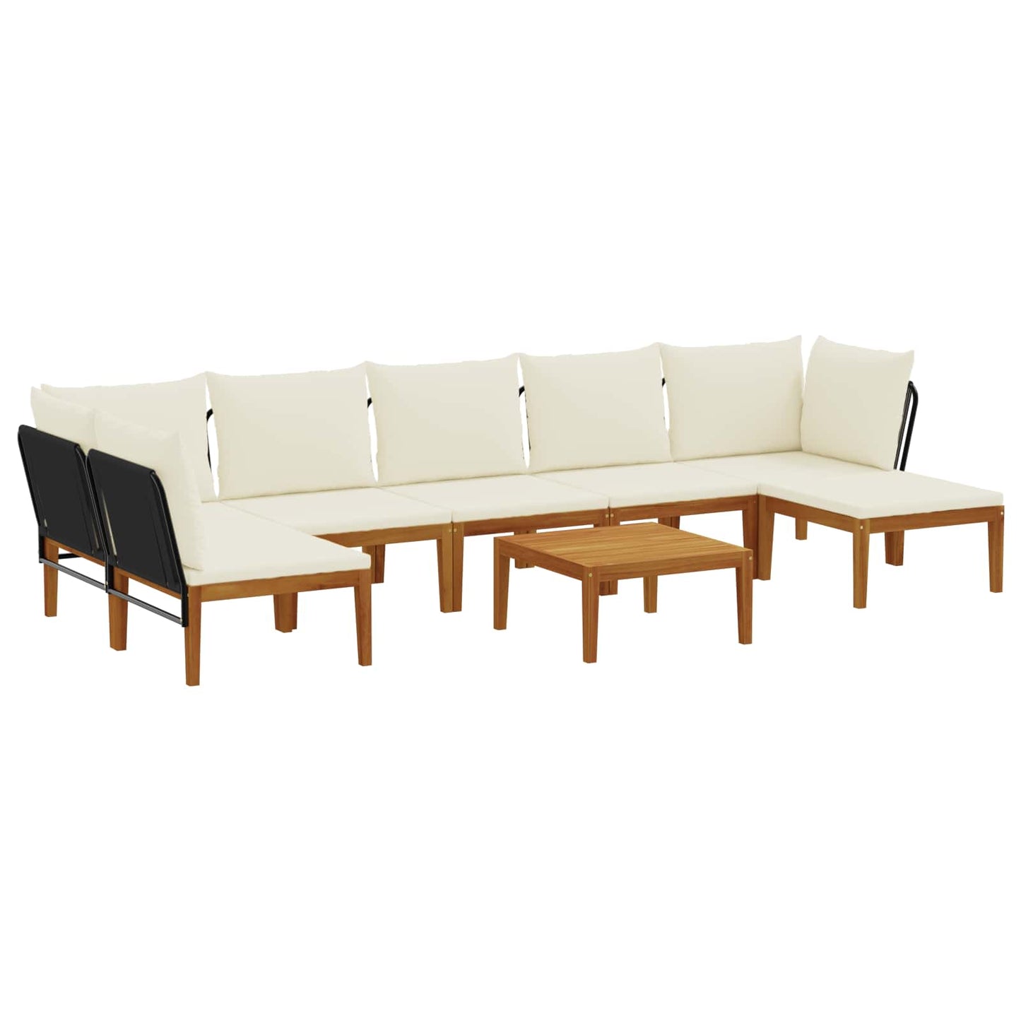 vidaXL 8 pcs Στερεό Acacia Ξύλο & Σχοινί Φυσικό