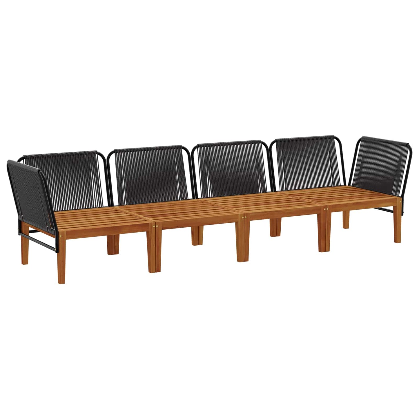 vidaXL 4 pcs Στερεό Acacia Ξύλο & Σχοινί Φυσικό