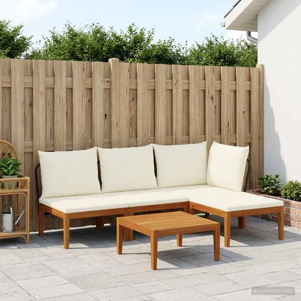 vidaXL 5 pcs Στερεό Acacia Ξύλο & Σχοινί Φυσικό