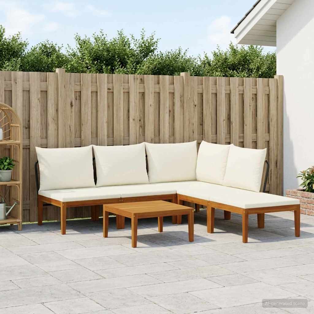 vidaXL 6 pcs Στερεό Acacia Ξύλο & Σχοινί Φυσικό