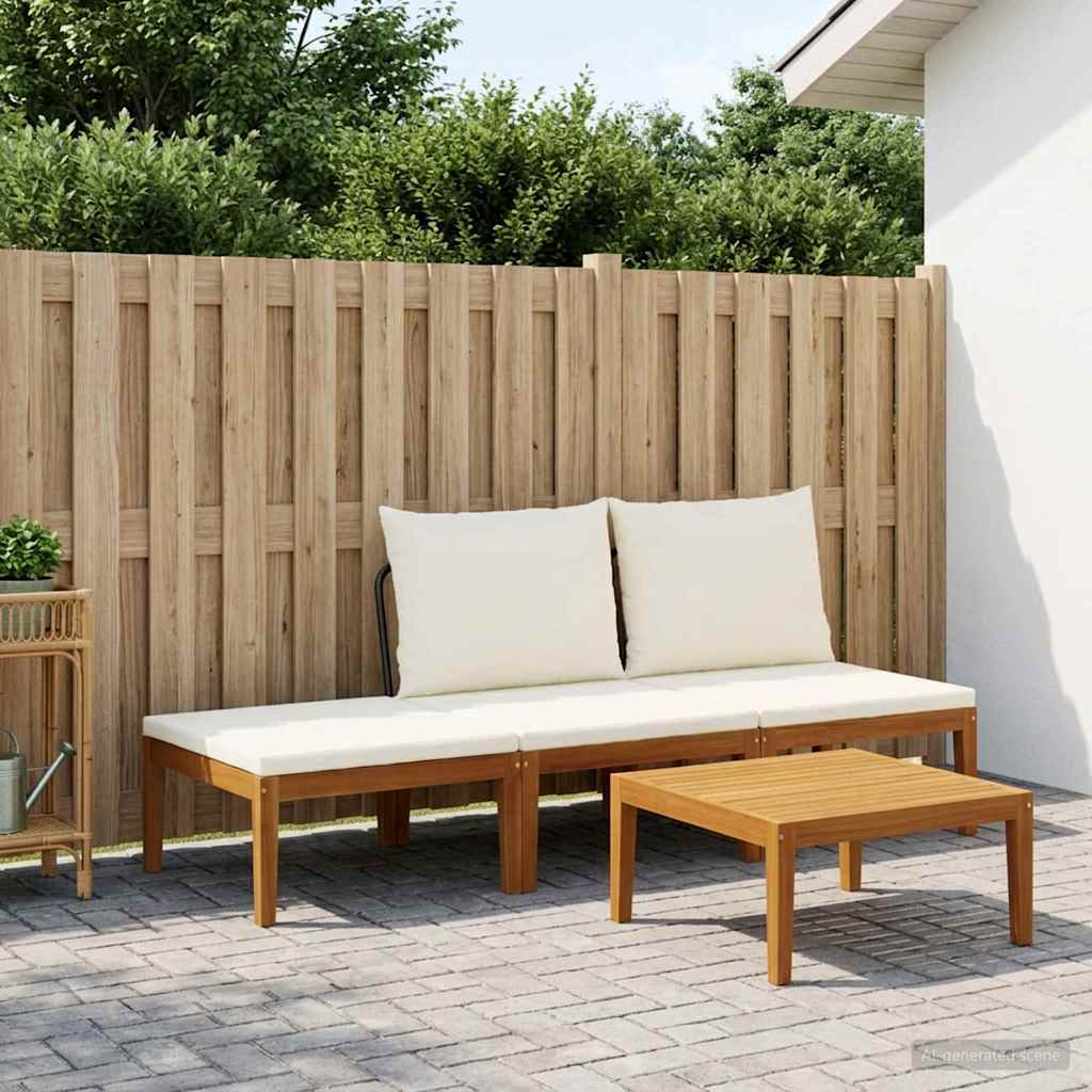 vidaXL 4 pcs Στερεό Acacia Ξύλο & Σχοινί Φυσικό