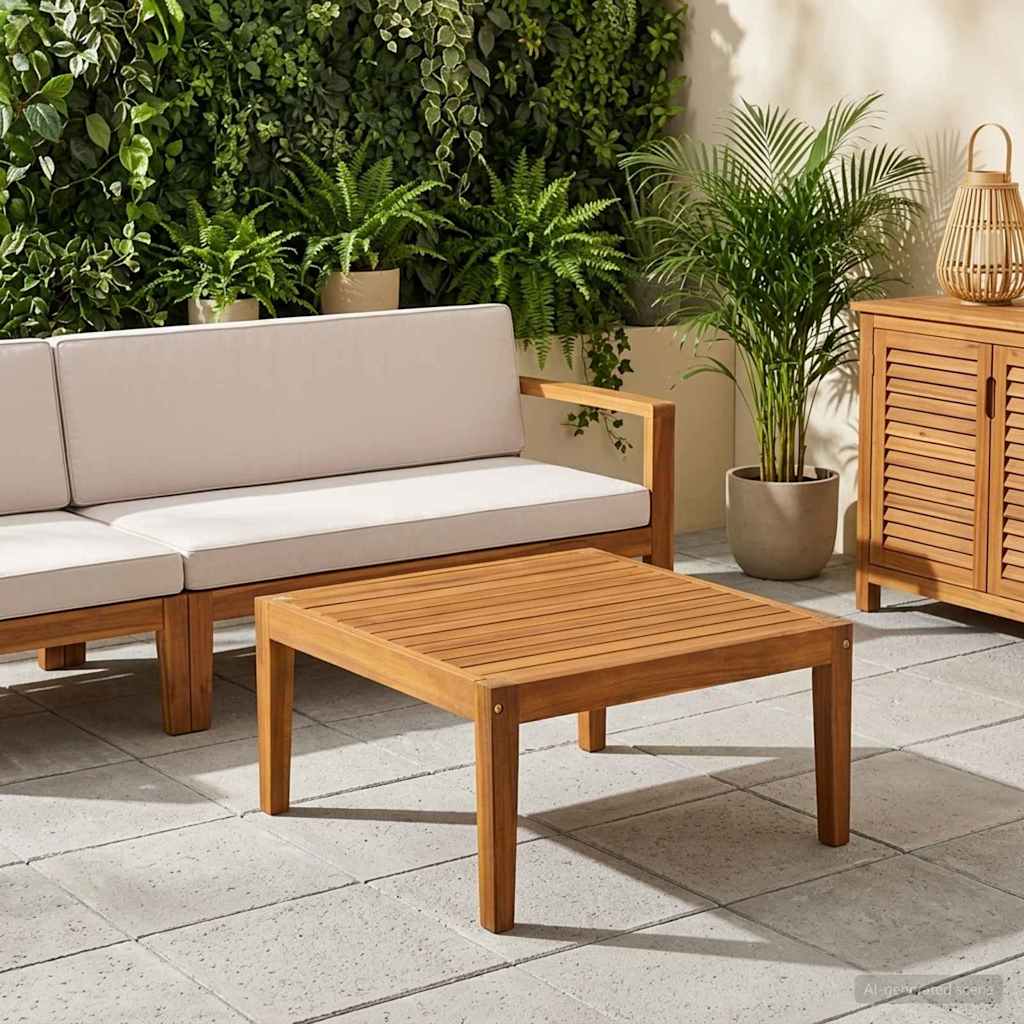 vidaXL τραπέζι Στερεό Ξύλο Ακακίας Φυσικό 60 x 60 x 30 cm