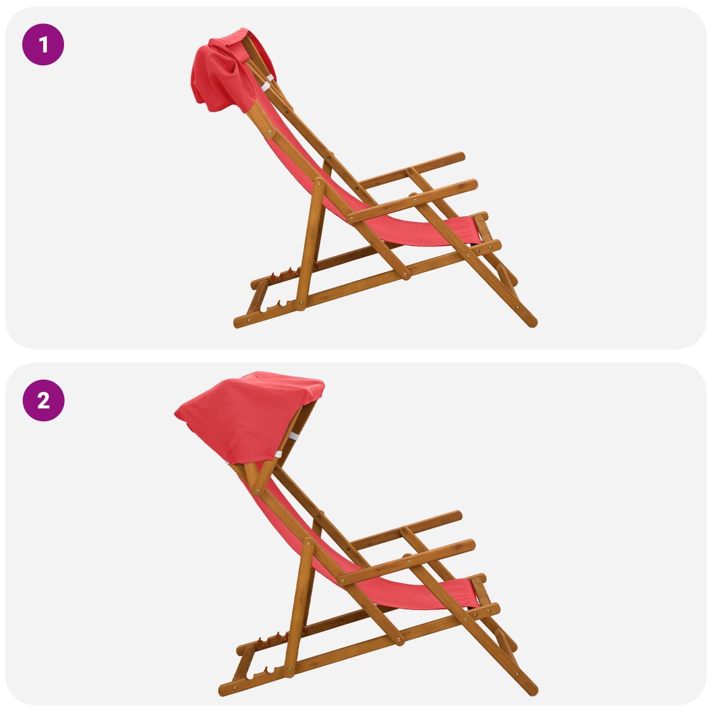 vidaXL Καρέκλα Ακτίνας 4 pcs 3 θέση Στερεό Ξύλο Ευκαλύπτου Κόκκινο
