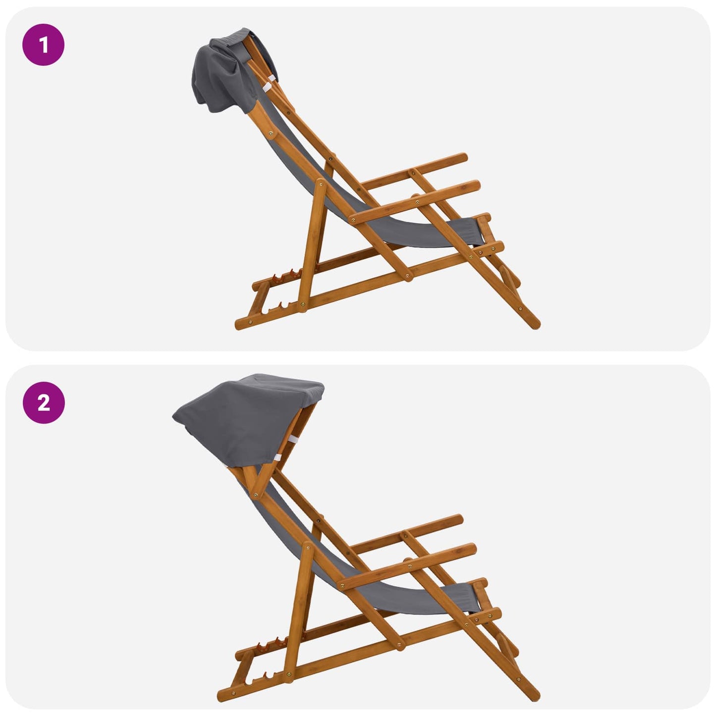vidaXL Καρέκλα Ακτίνας 4 pcs 3 θέση Στερεό Ξύλο Ευκαλύπτου Γκρι