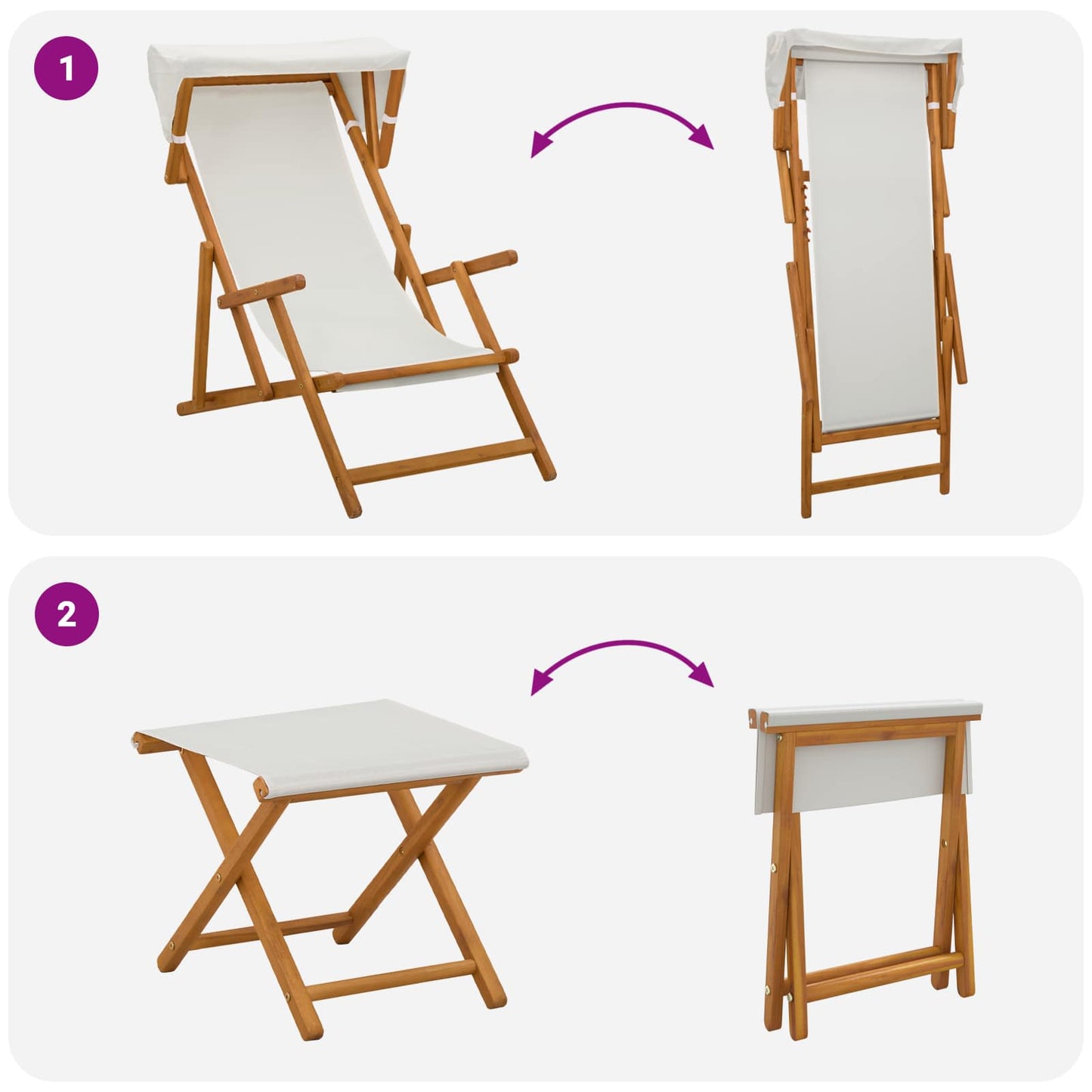 vidaXL Καρέκλα Ακτίνας 4 pcs 3 θέση Στερεό Ξύλο Ευκαλύπτου Κρεμ